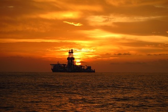 Drill Ship Sunset