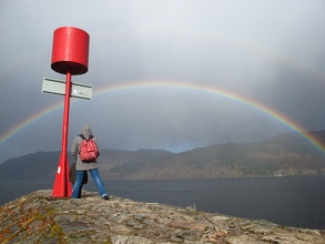 Under the Rainbow in Front of the Loch Ness