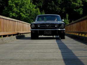 Mustang 1965 on the Wooden Bridge