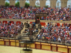tilt shift dans l'arènes