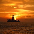 Drill Ship Sunset