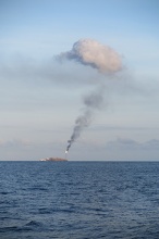 Nuage au dessus du FPSO